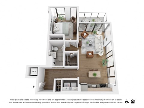 bedroom floor plan | luxury apartments in towson md | the mille brookhaven apartment
